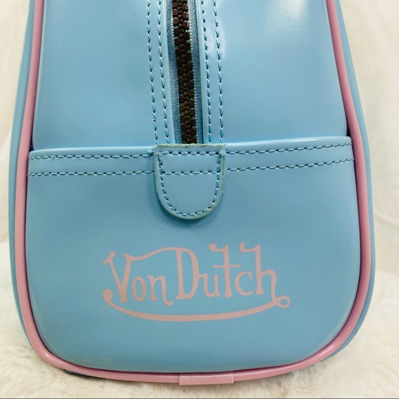Von Dutch Blue & pink bowling purse - Picture 7 of 16